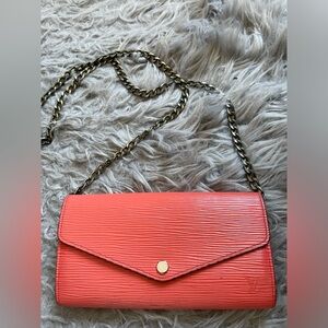 Louis Vuitton Epi Leather Wallet Coral